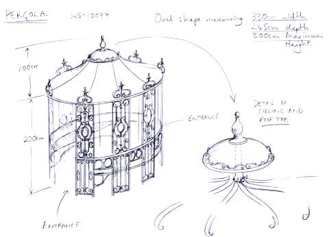 French Pergola Drawing