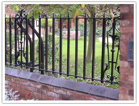 C19th blacksmiths railings